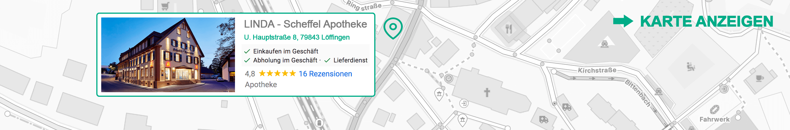 Scheffel LINDA-Apotheke in Löffingen - zur Karte klicken