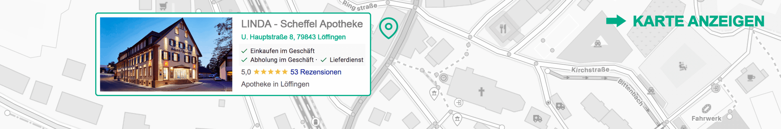 Scheffel LINDA-Apotheke in Löffingen - zur Karte klicken